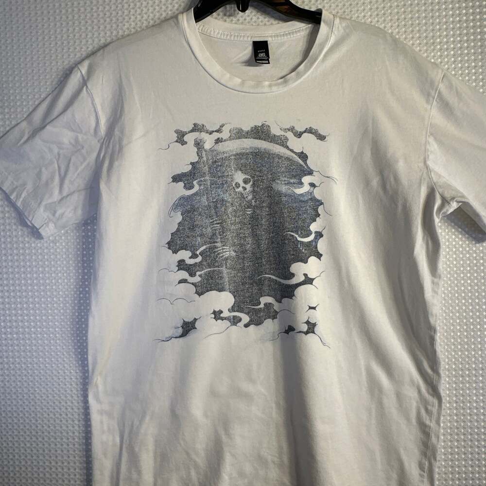 AS Colour Staple Tee Graphic Grim Reaper Clouds T-Shirt Size L